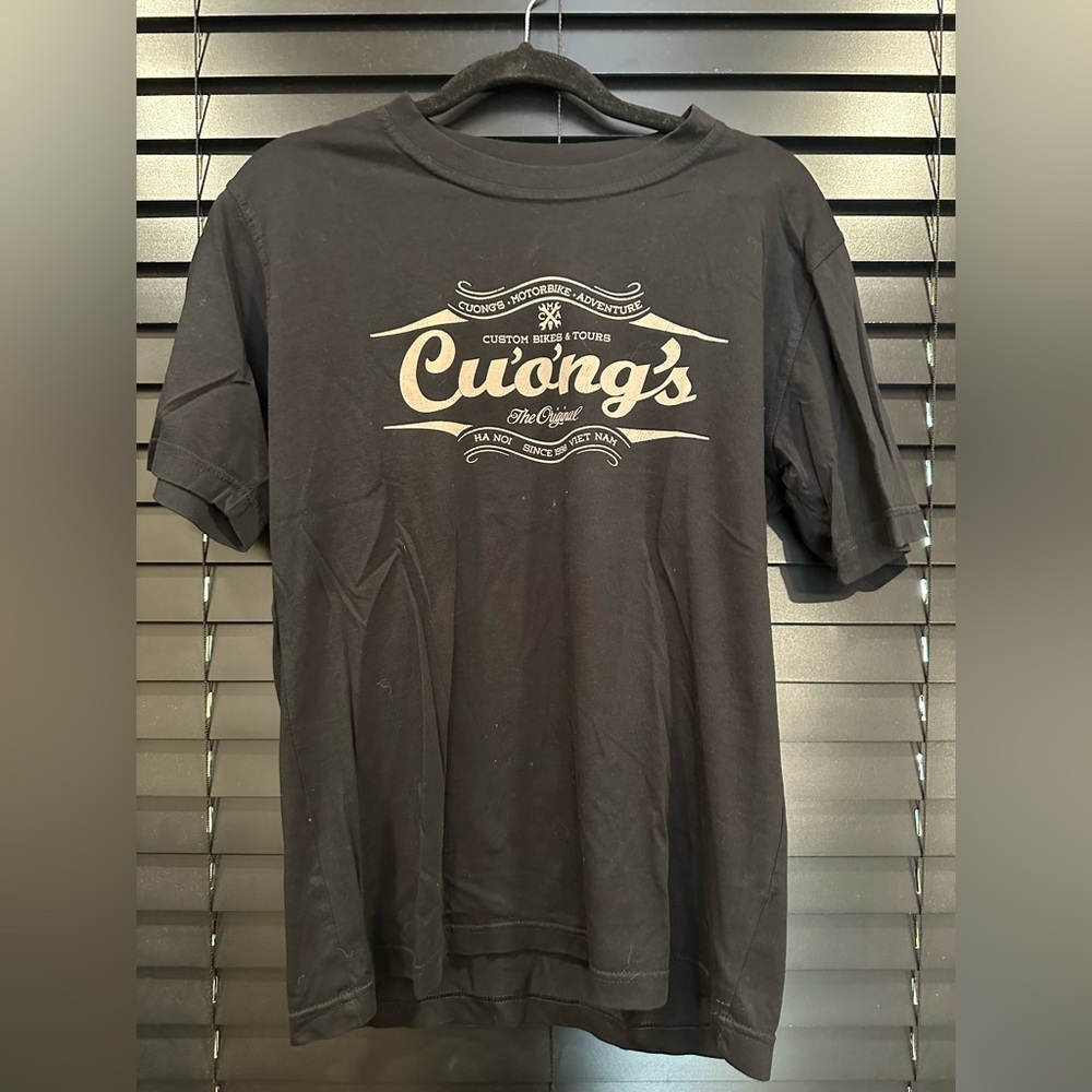 Black Short Sleeve Tee with Vintage Logo